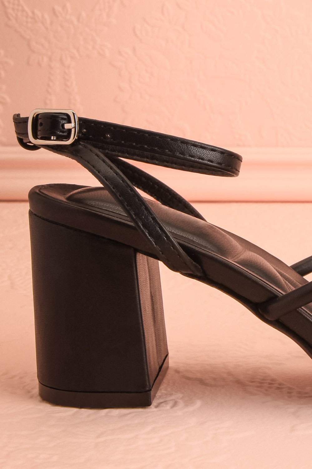 Emarie Black | Strappy Heel Sandals