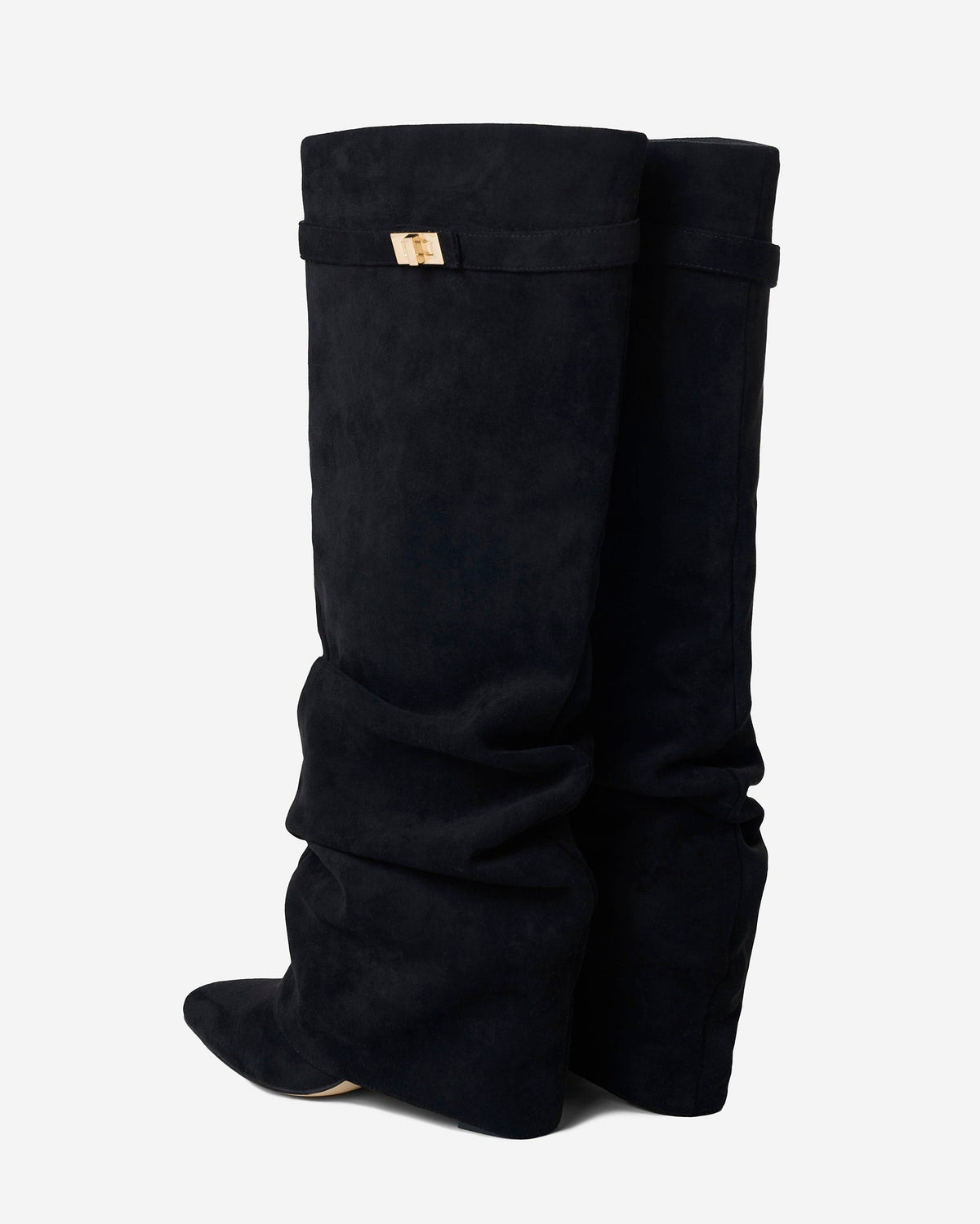 Lavista Slouchy Suede knee high boots - Black