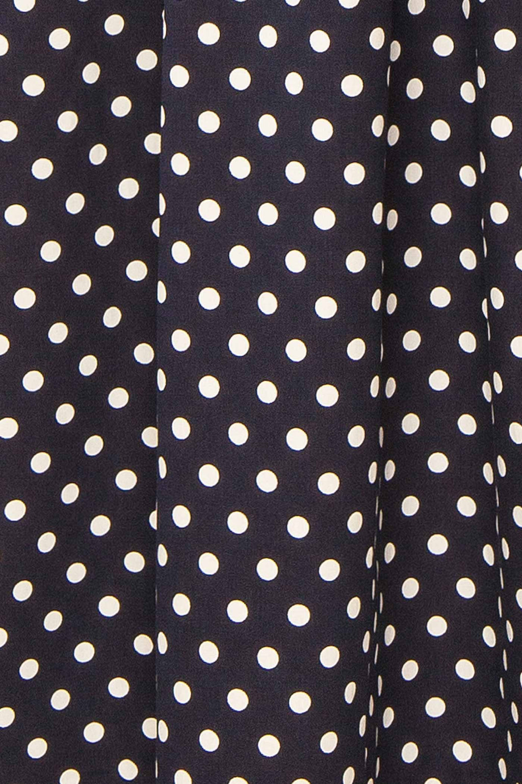 Fatiana | Navy Polka Dot Midi Dress with Empire Waist