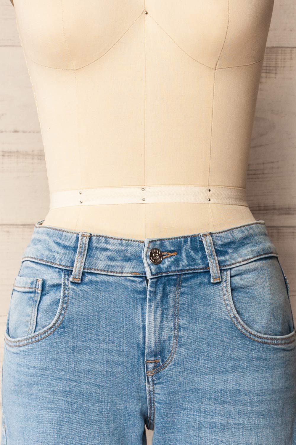 Fermo | Low-Rise Blue Denim Pants