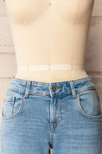 Fermo | Low-Rise Blue Denim Pants