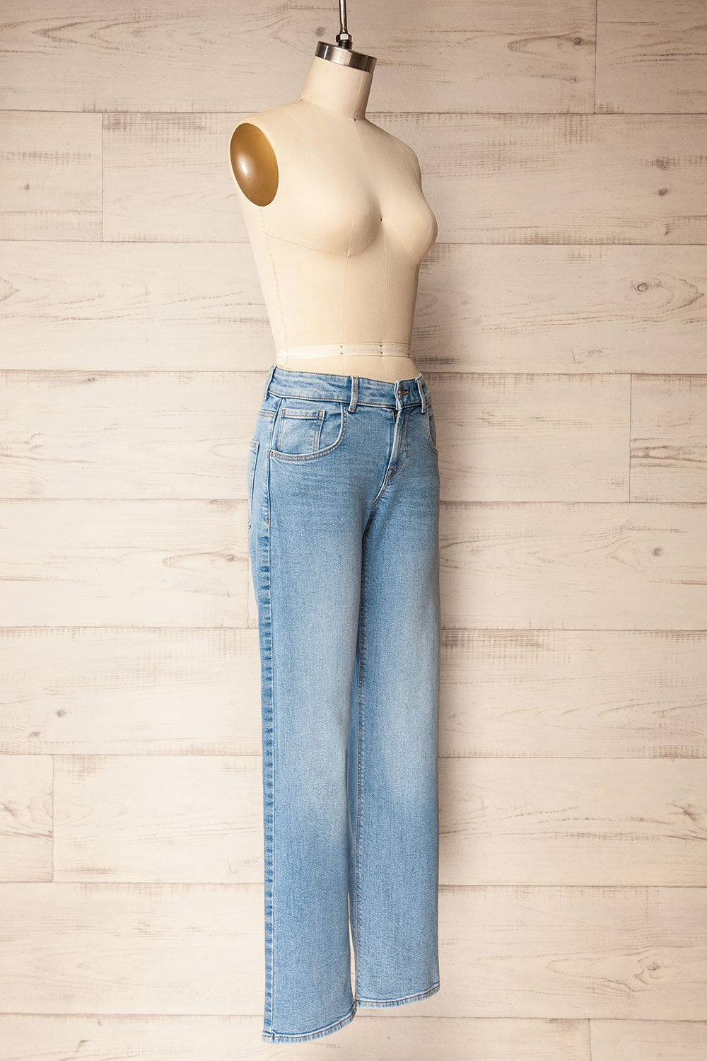 Fermo | Low-Rise Blue Denim Pants