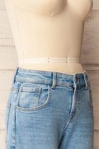 Fermo | Low-Rise Blue Denim Pants