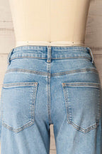 Fermo | Low-Rise Blue Denim Pants