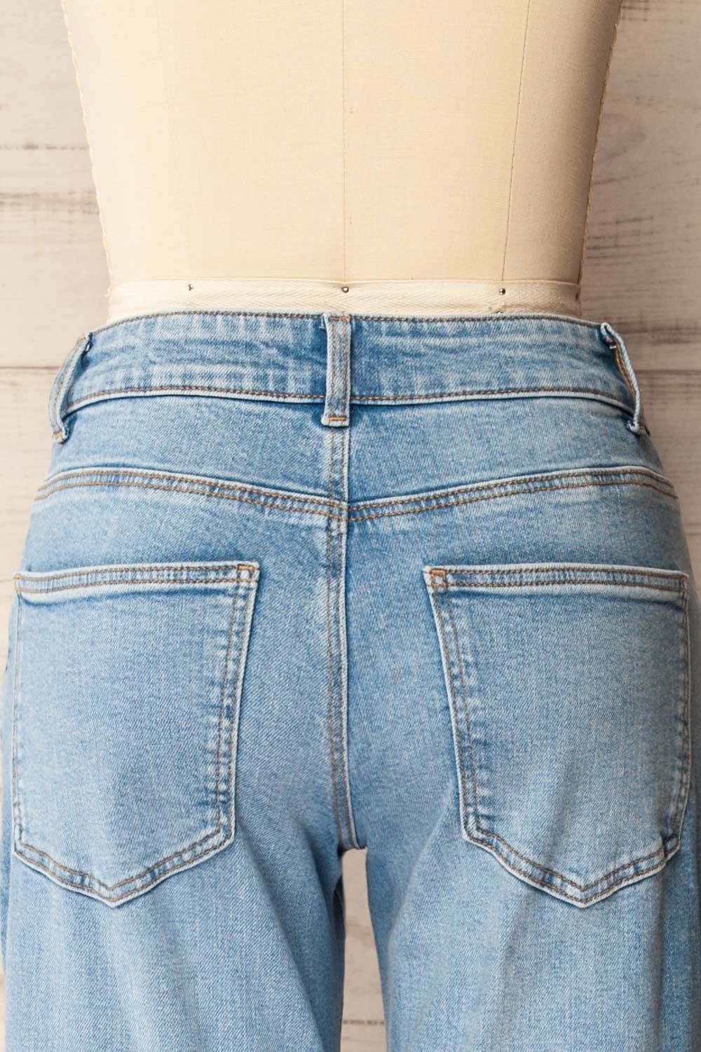 Fermo | Low-Rise Blue Denim Pants