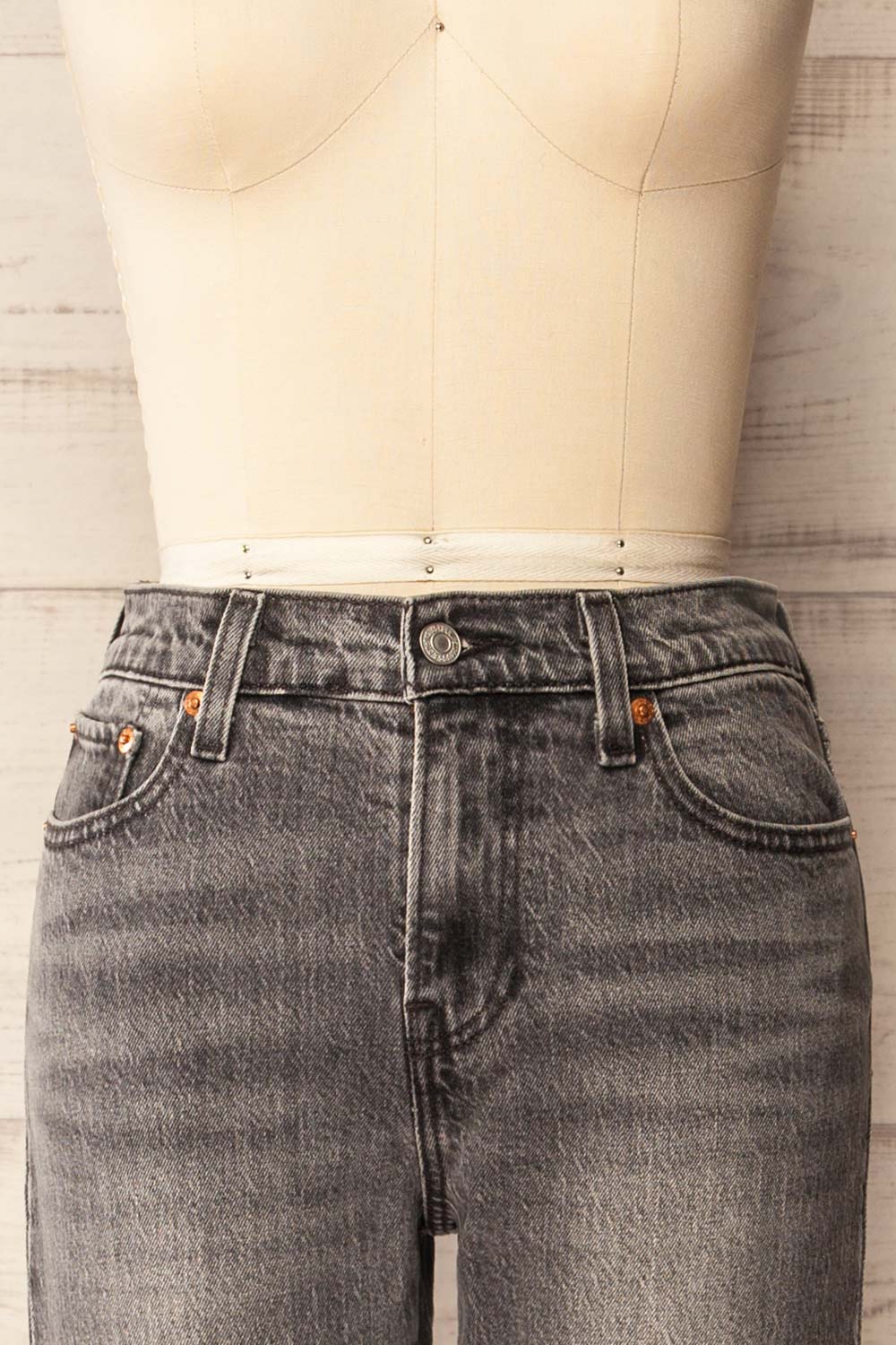 Fidenza | Slim Leg Grey Denim Pants