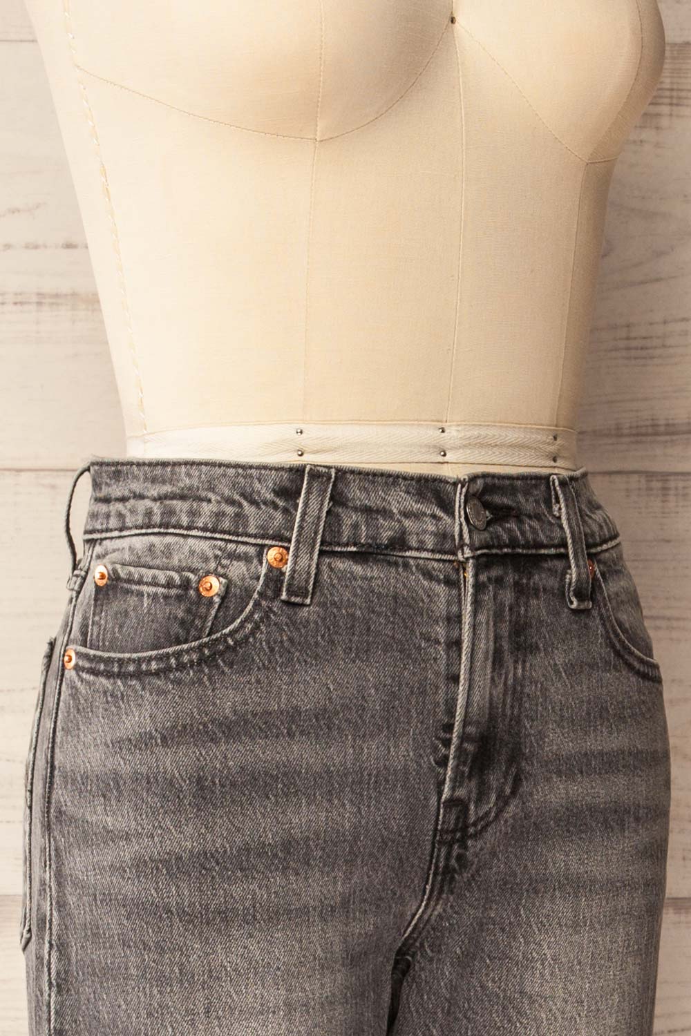 Fidenza | Slim Leg Grey Denim Pants