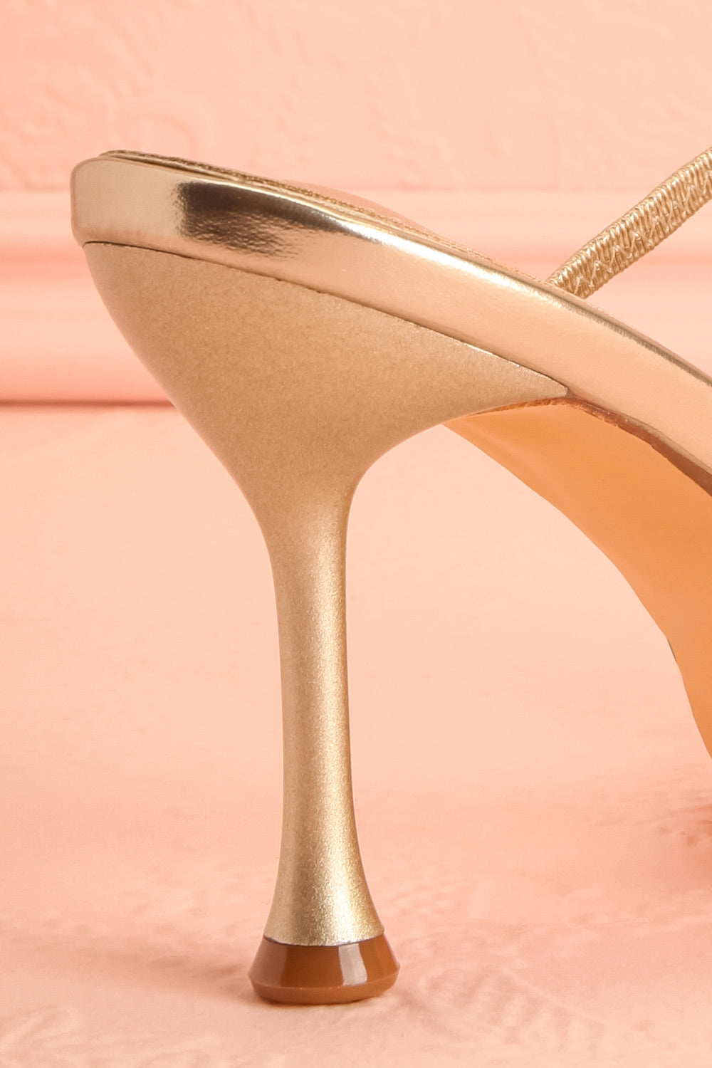 Fonda | Gold Heel Sandals with Bows