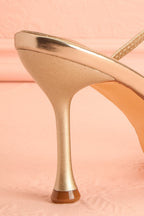 Fonda | Gold Heel Sandals with Bows