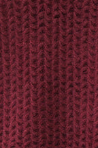 Francoise Burgundy | Knit Open-Front Cardigan