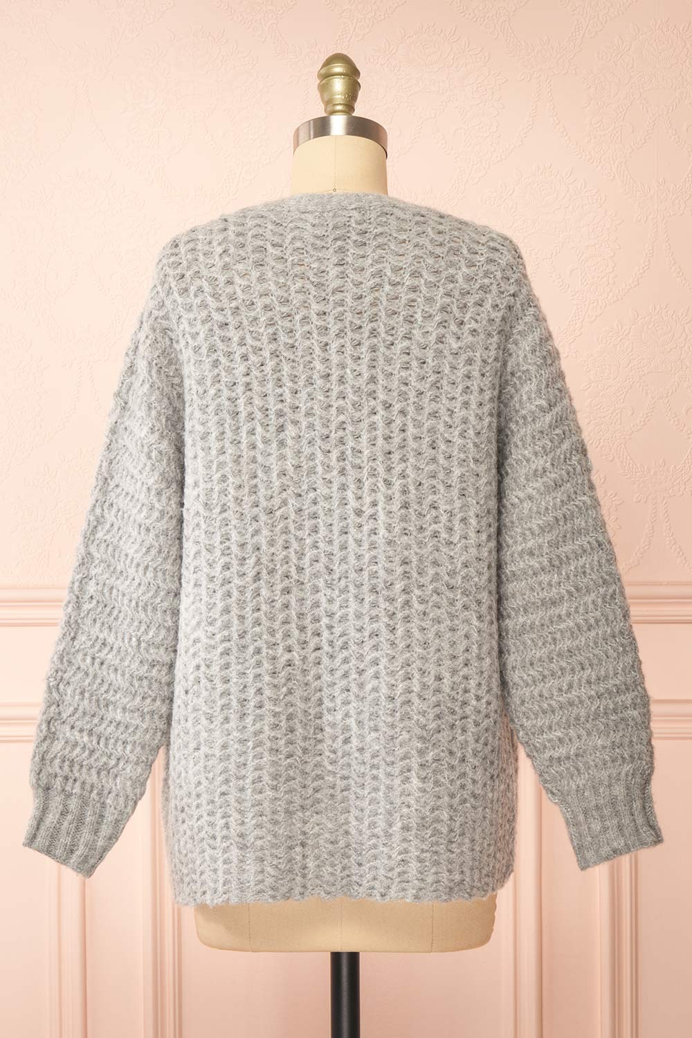 Francoise Grey | Knit Open-Front Cardigan