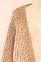 Francoise Taupe | Knit Open-Front Cardigan