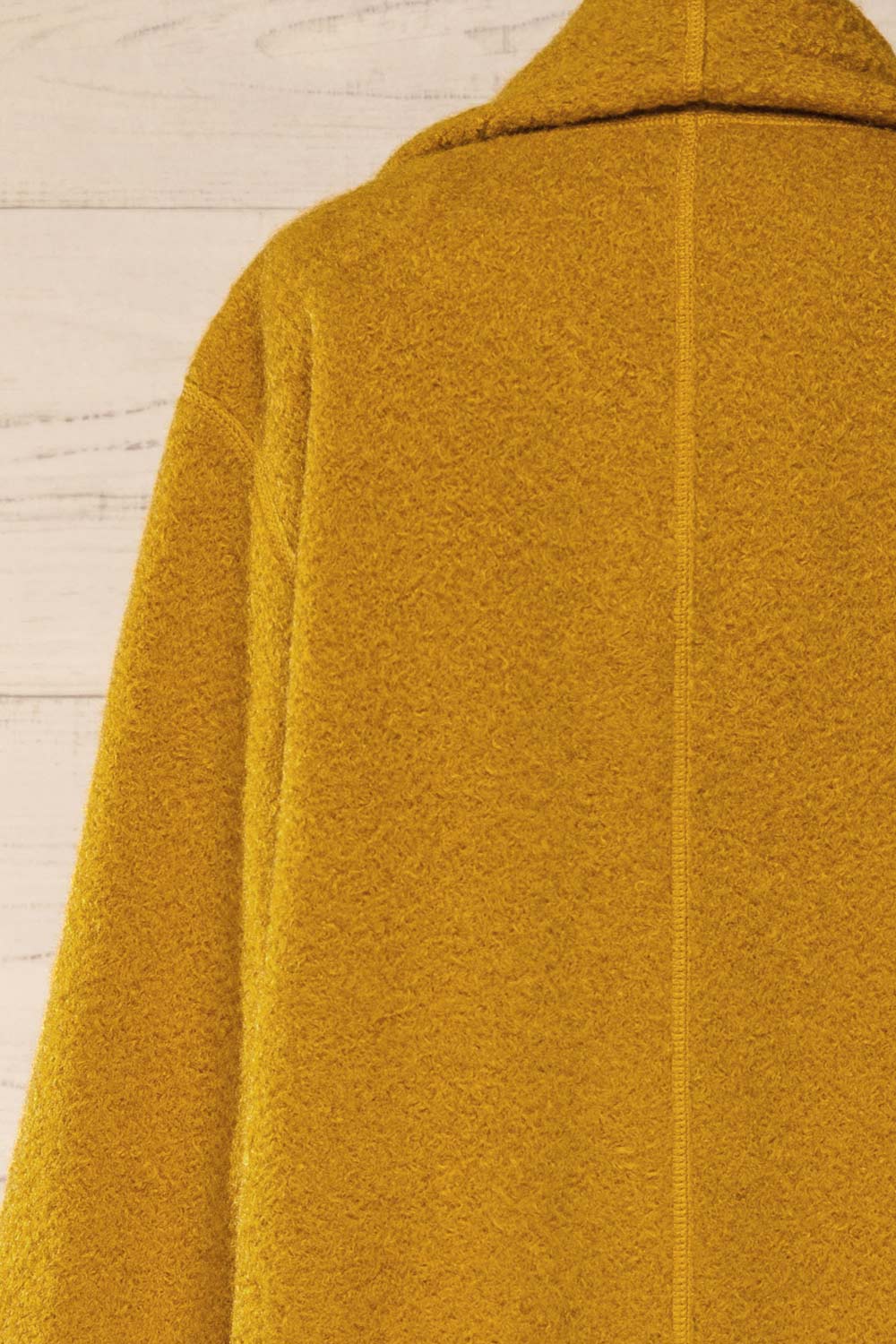 Funafuti Chartreuse | Long Open Felt Cardigan