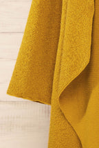 Funafuti Chartreuse | Long Open Felt Cardigan