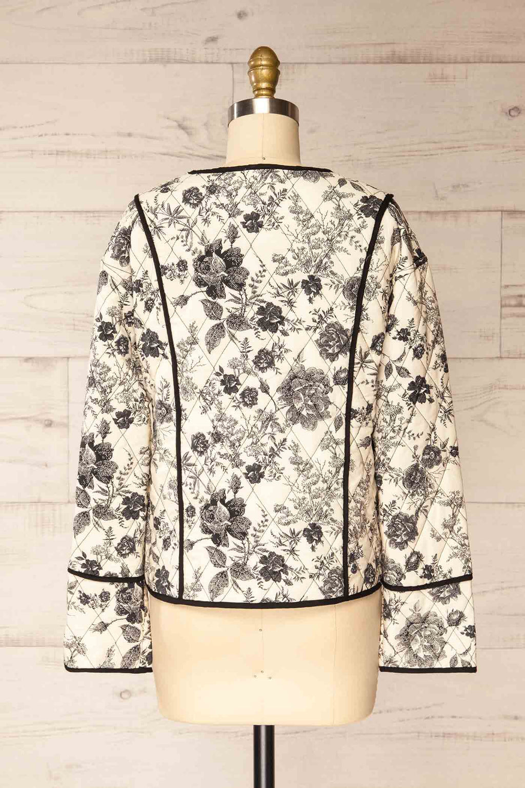 Gorizia | Quilted Floral Jacket with Contrast Trim