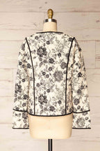 Gorizia | Quilted Floral Jacket with Contrast Trim