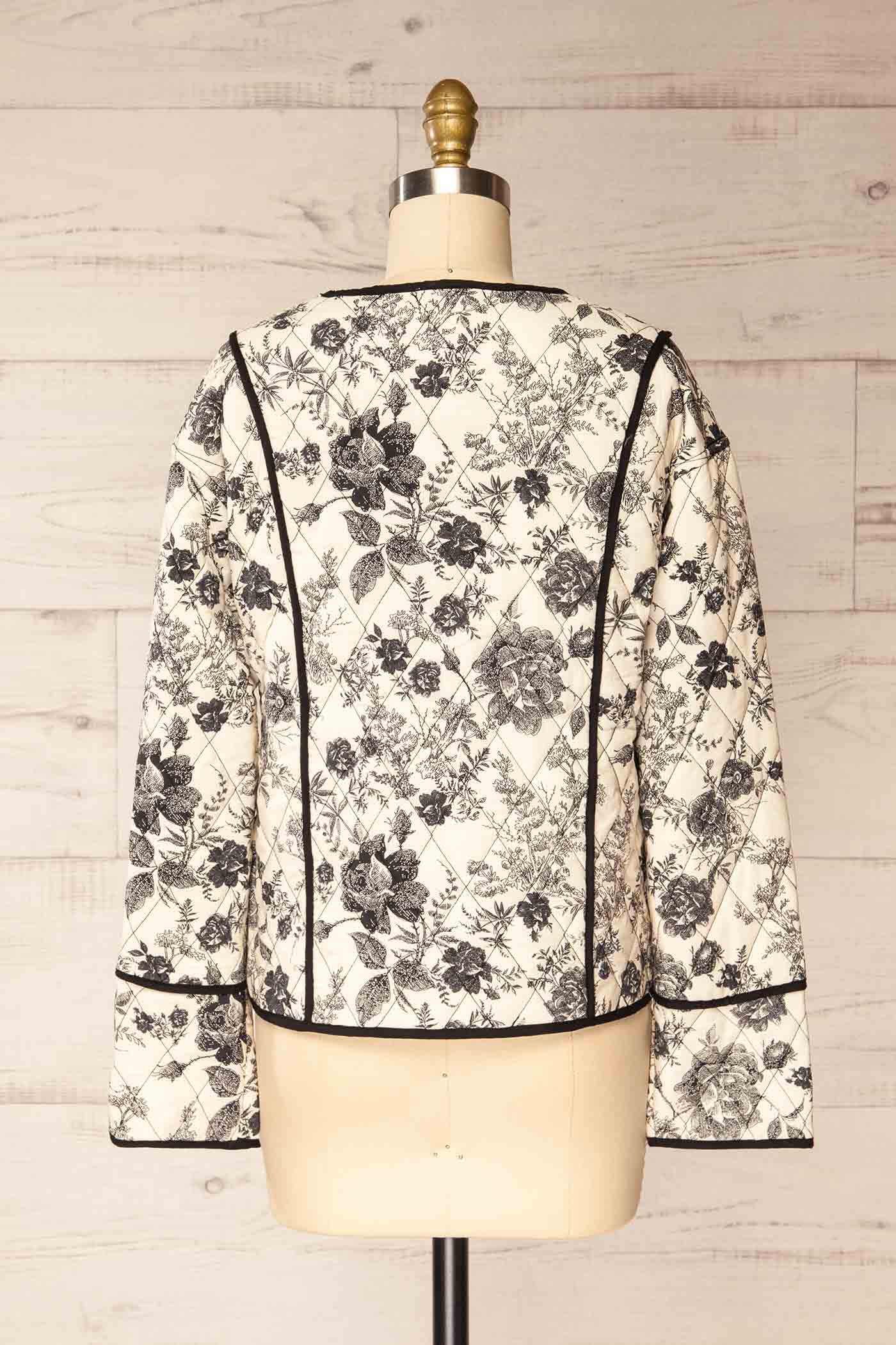 Gorizia | Quilted Floral Jacket with Contrast Trim