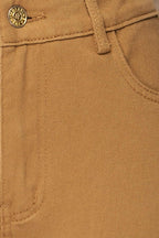 Guntur | Straight Leg Caramel Denim Pants