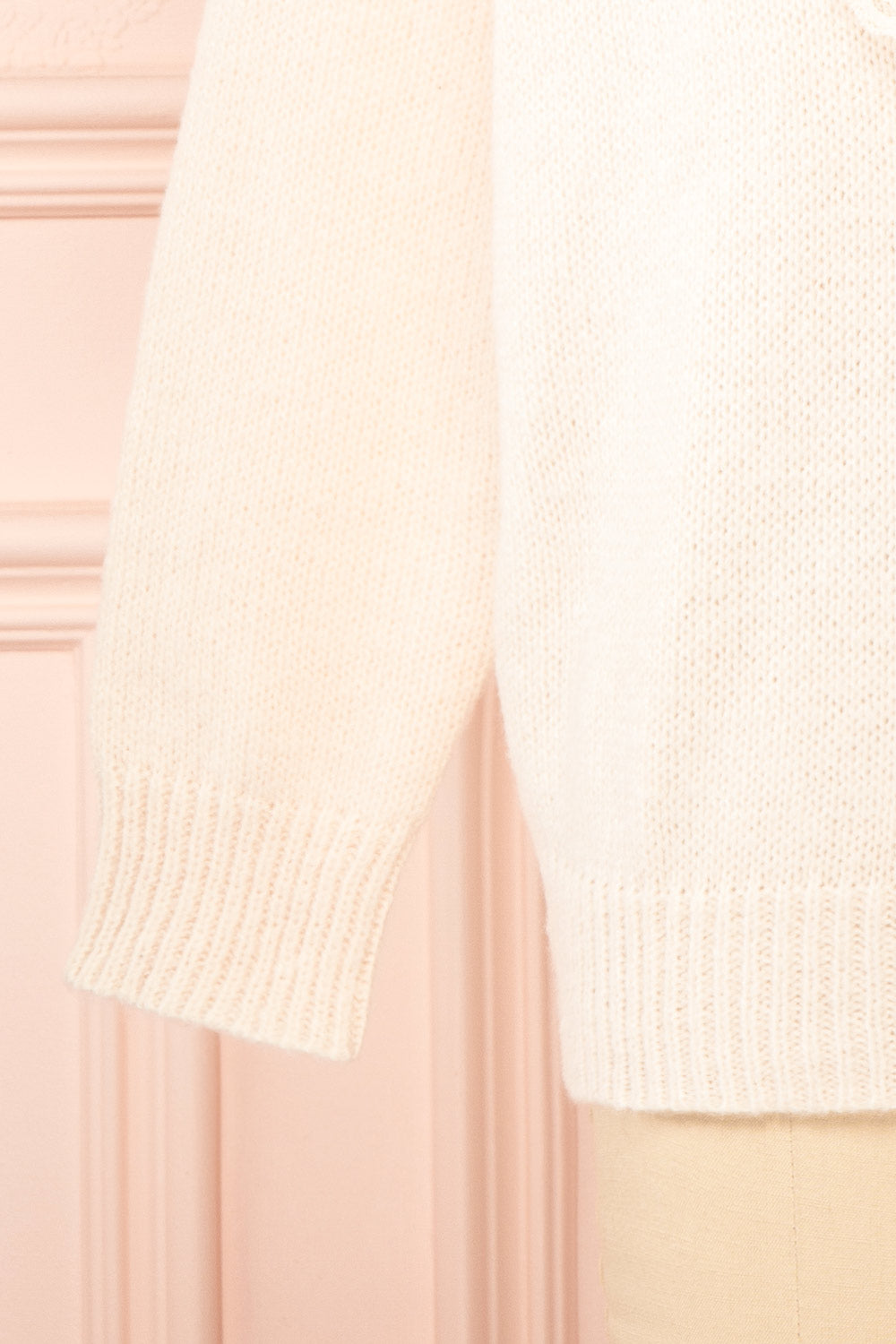 Ingrid | Knit Sweater w/ Ruffled Lace