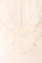Ingrid | Knit Sweater w/ Ruffled Lace