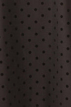 Isalda Black | Polka Dot Mini Dress with White Contrast Bow Detail