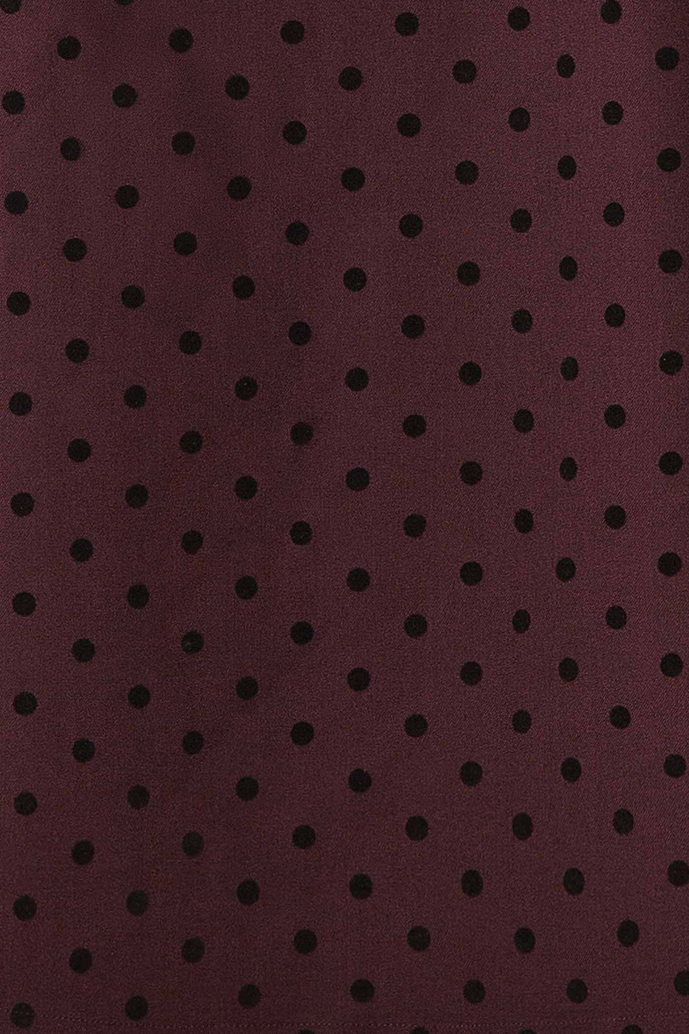 Isalda Purple | Polka Dot Mini Dress with Bow