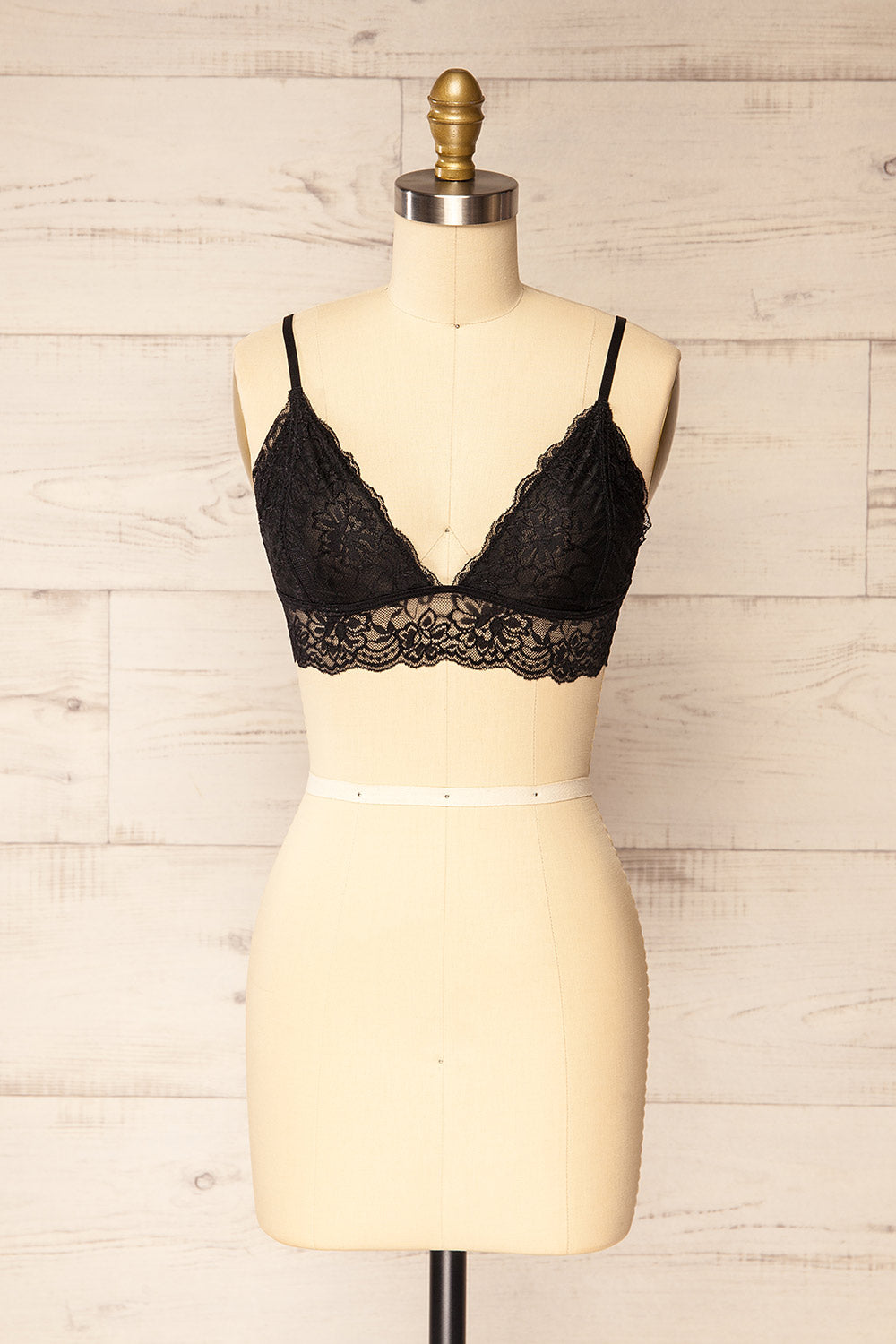 Ivrea | Black Lace Triangle Bralette