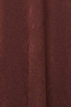 Kaissa | Brown Faux Suede Cowl Neck Midi Slip Dress