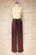 Katihar Brown | Satin Straight Leg Pants