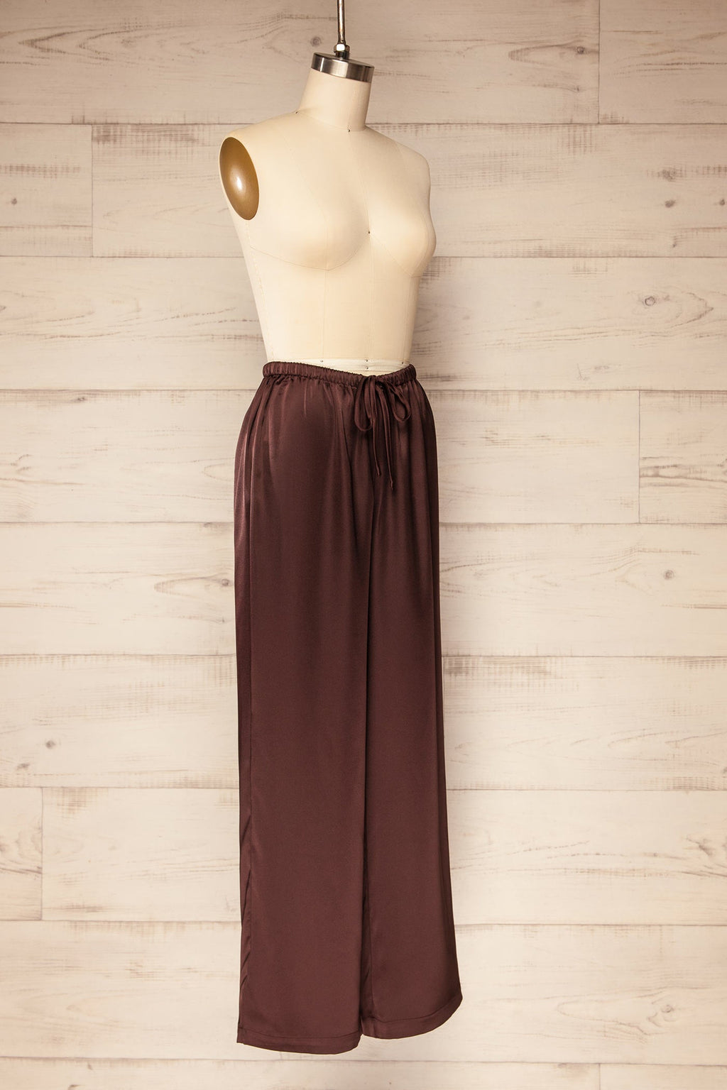 Katihar Brown | Satin Straight Leg Pants