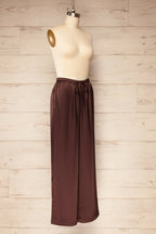 Katihar Brown | Satin Straight Leg Pants