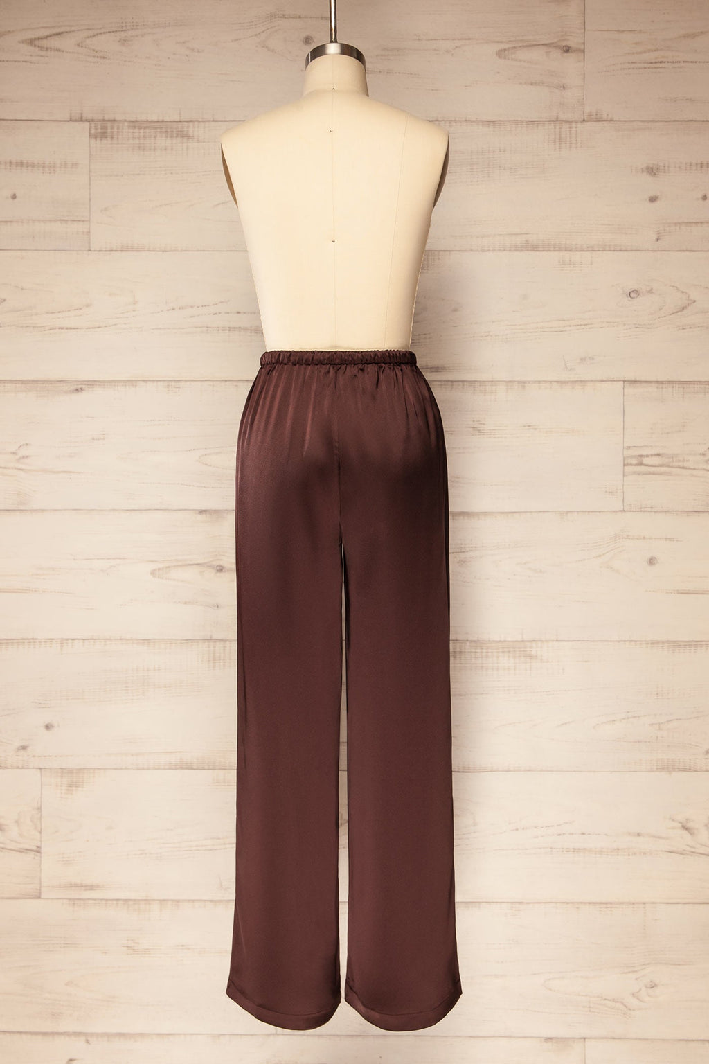 Katihar Brown | Satin Straight Leg Pants