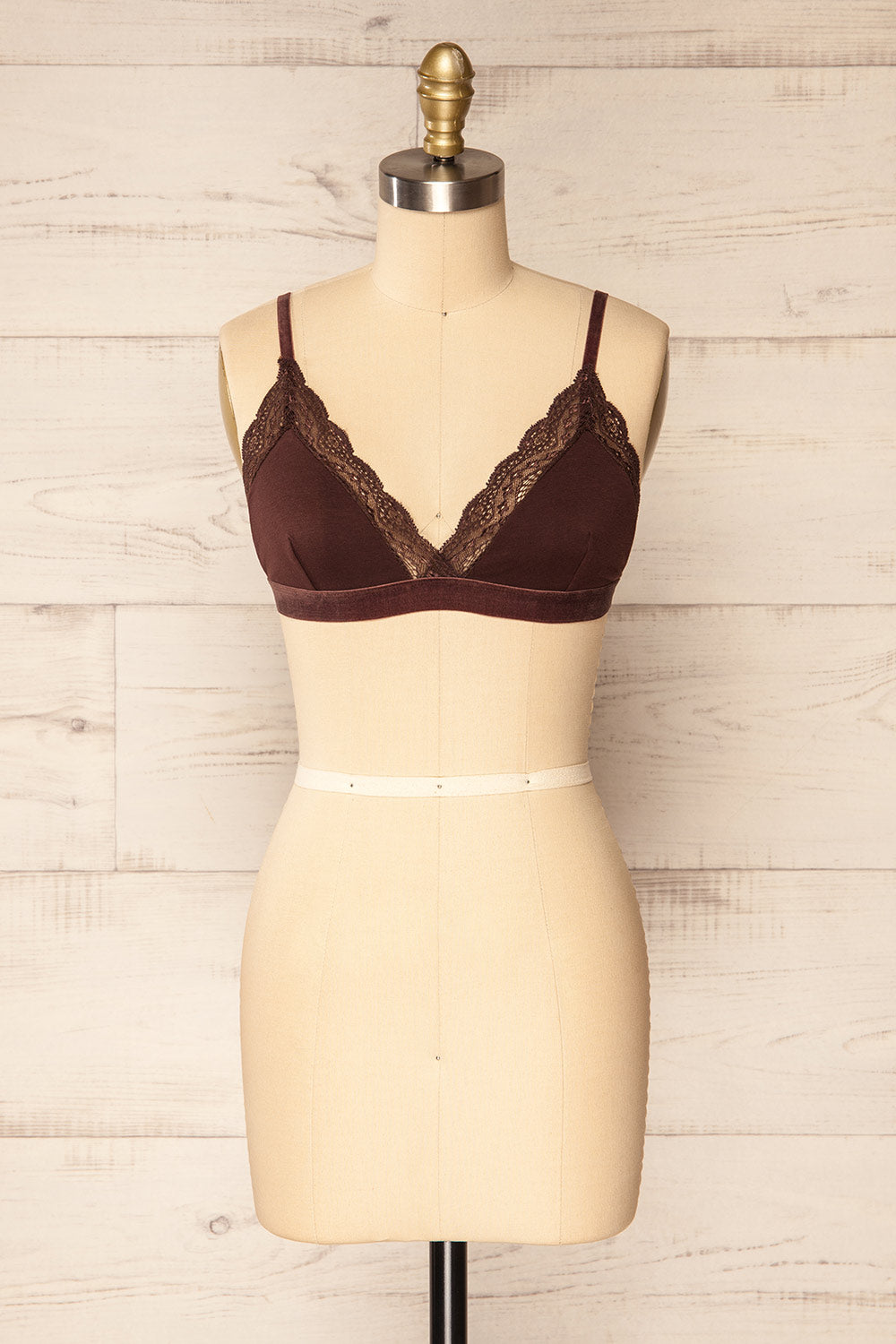 Kenitra Brown | Bralette w/ Lace Trims
