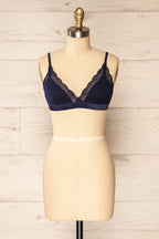 Kenitra Navy | Bralette w/ Lace Trims