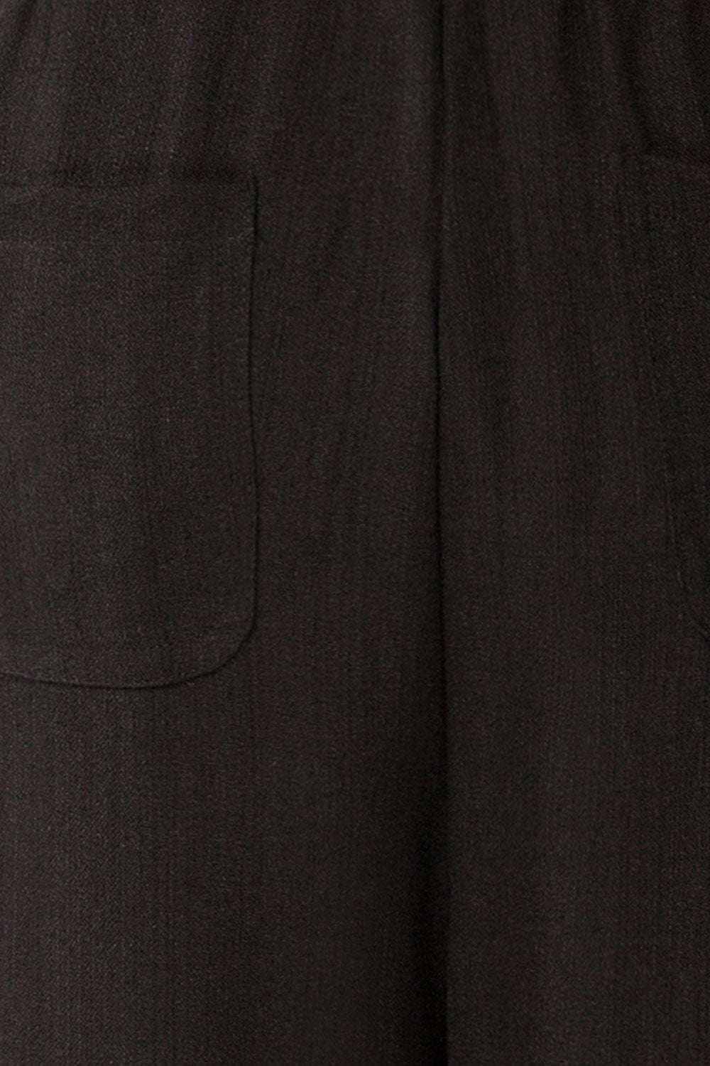 Lunglei Black | Wide-Leg Pants with Front Pleat Details