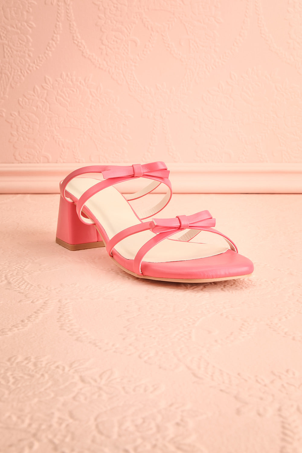 Macy Pink | Heeled Sandals w/ Bows