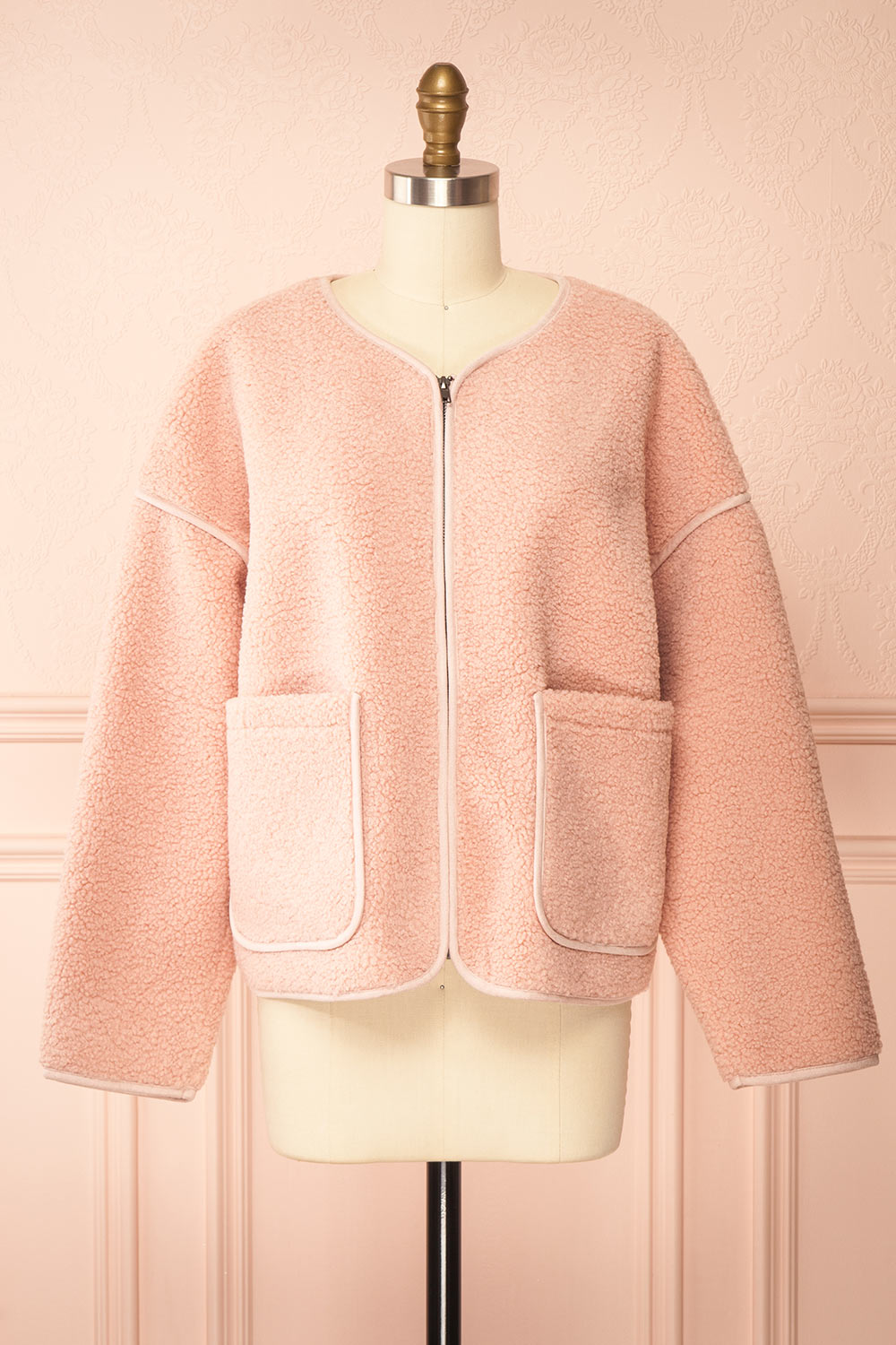 Madja | Pink Oversize Curly Jacket