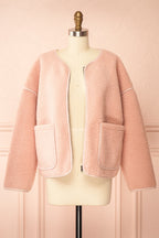 Madja | Pink Oversize Curly Jacket