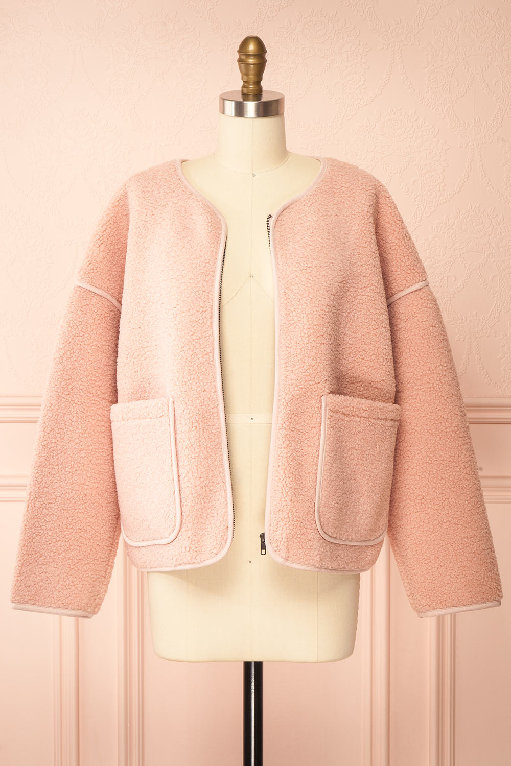 Madja | Pink Oversize Curly Jacket