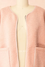 Madja | Pink Oversize Curly Jacket