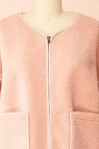 Madja | Pink Oversize Curly Jacket