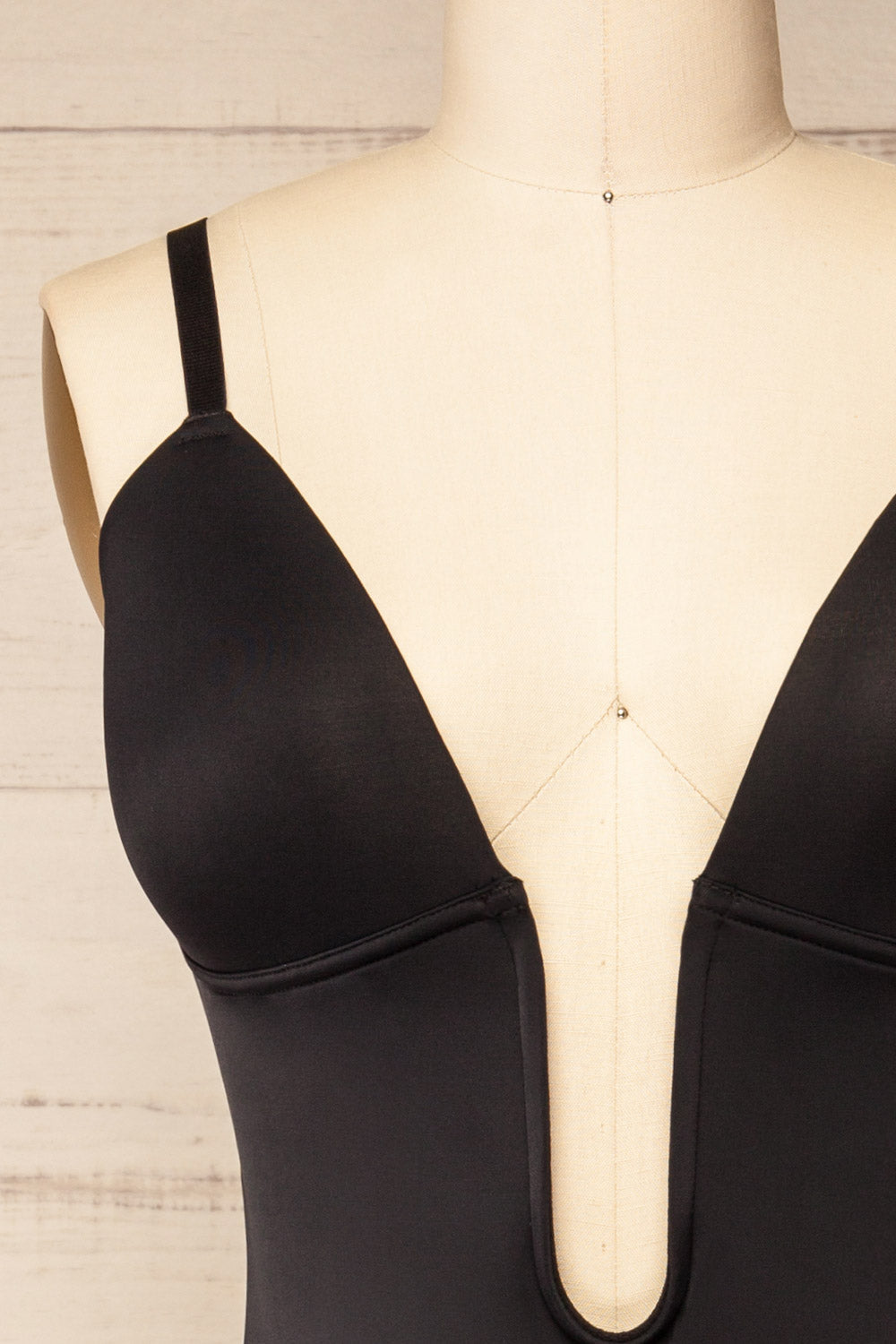 Malibu | Black Plunging Neckline Bodysuit
