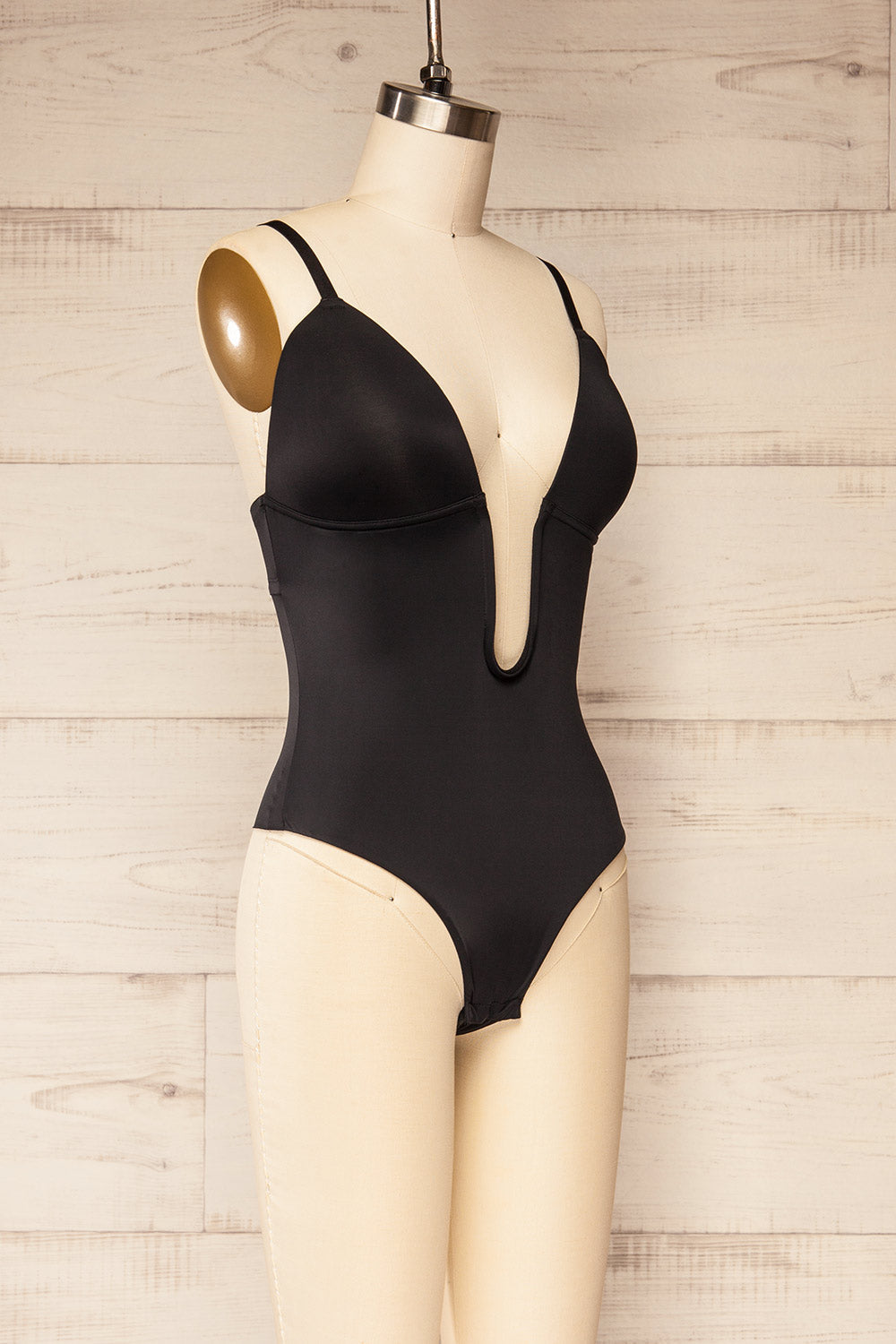 Malibu | Black Plunging Neckline Bodysuit