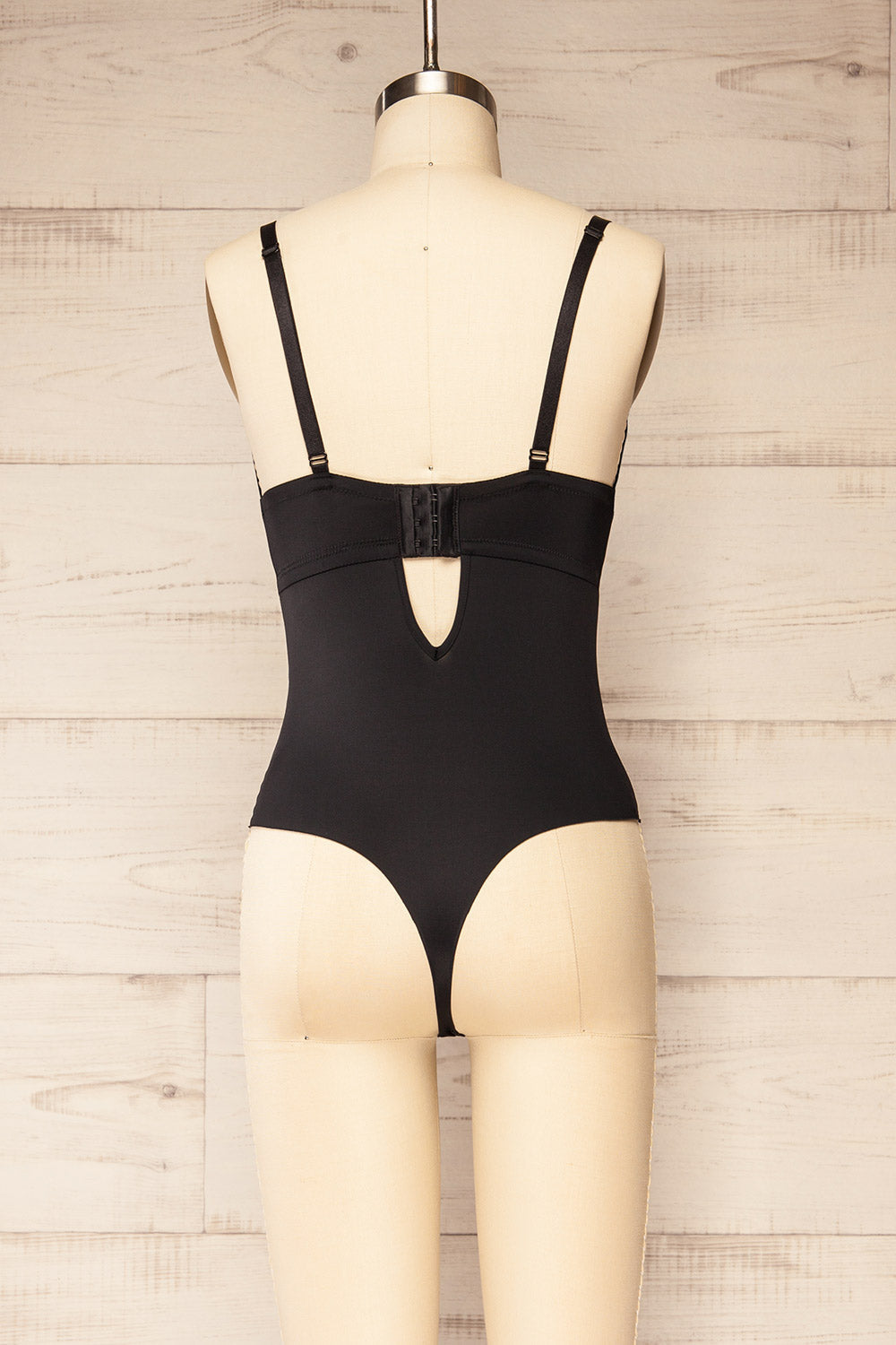 Malibu | Black Plunging Neckline Bodysuit