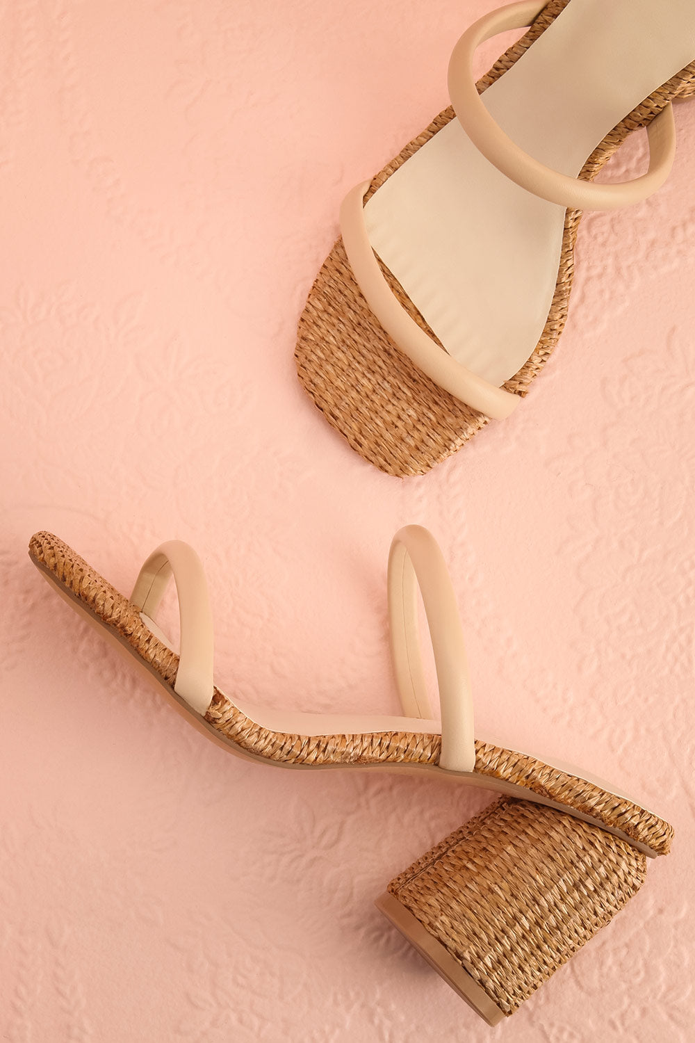 Margarite | Rattan Sandals with Block Heel