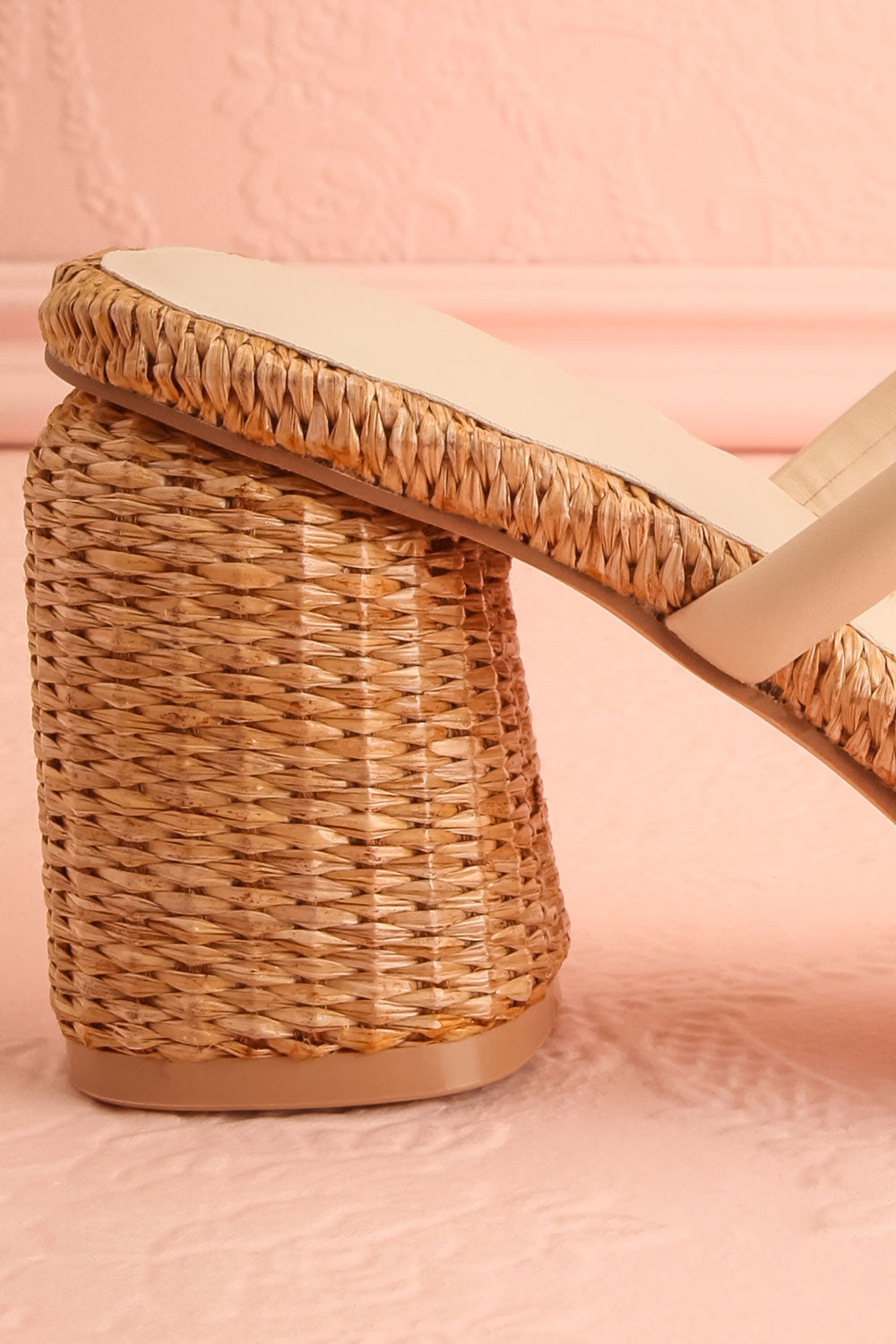 Margarite | Rattan Sandals with Block Heel