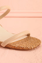 Margarite | Rattan Sandals with Block Heel