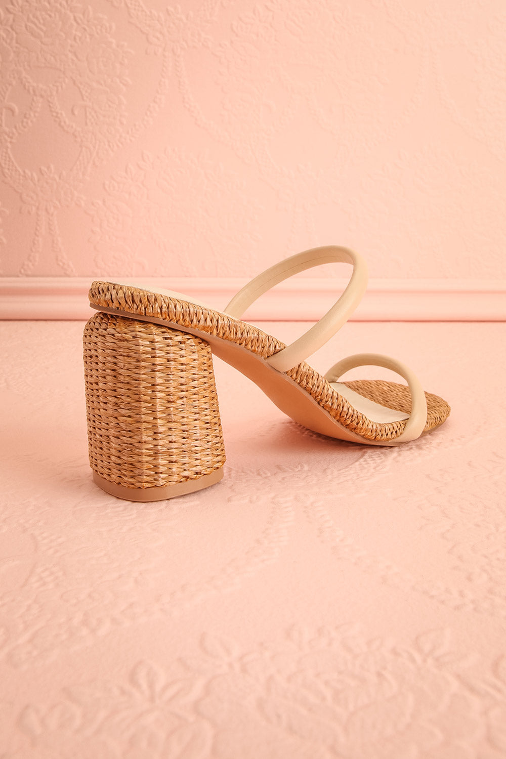 Margarite | Rattan Sandals with Block Heel