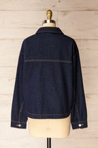 Matera Dark Wash | Denim Button-Up Jacket with Pockets