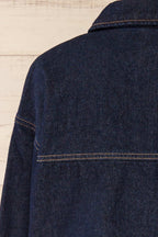 Matera Dark Wash | Denim Button-Up Jacket with Pockets